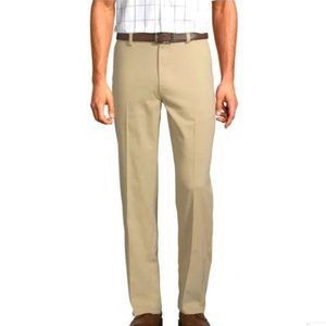 FALL'S CREEK Khaki Pant, Easy Care Stretch Fit Flat Front Size 42x32